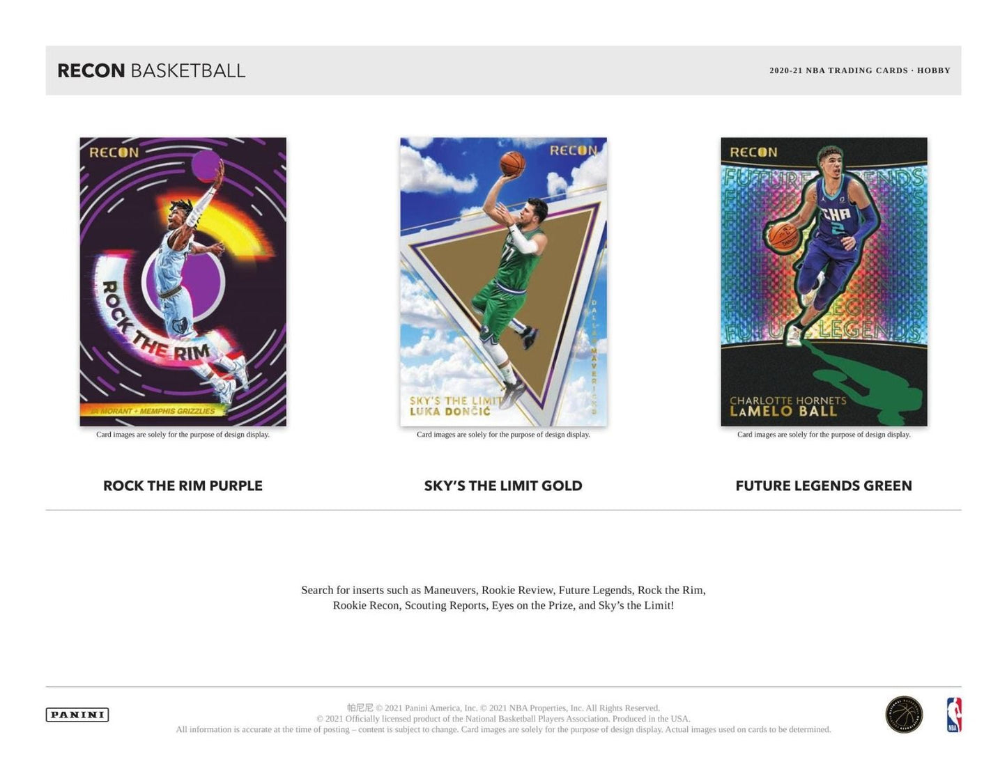 2020-21 Panini Recon Basketball Hobby 12 Box (Case)