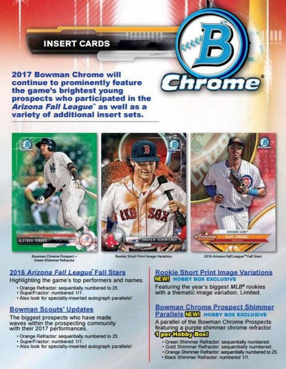 2017 Bowman Chrome Baseball Hobby 12 Box (Case)