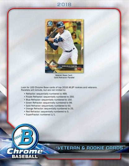 2018 Bowman Chrome Baseball Hobby 12 Box (Case))