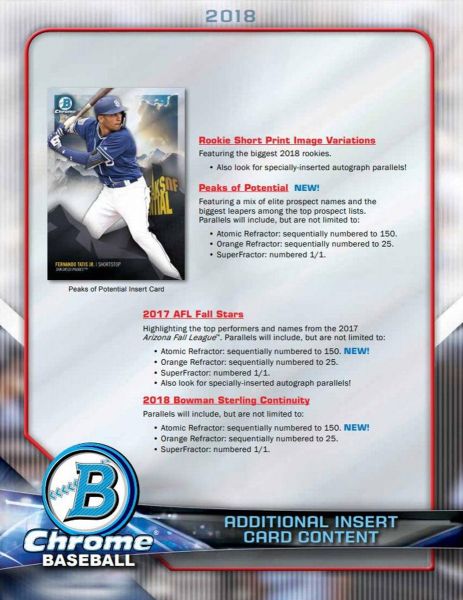 2018 Bowman Chrome Baseball Hobby 12 Box (Case))