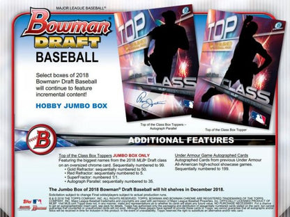 2018 Bowman Draft Baseball Jumbo 8 Box (Case)