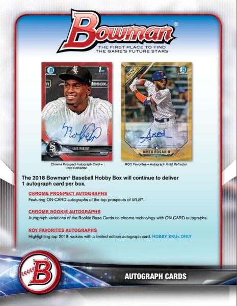 2018 Bowman Baseball Hobby 12 Box (Case)