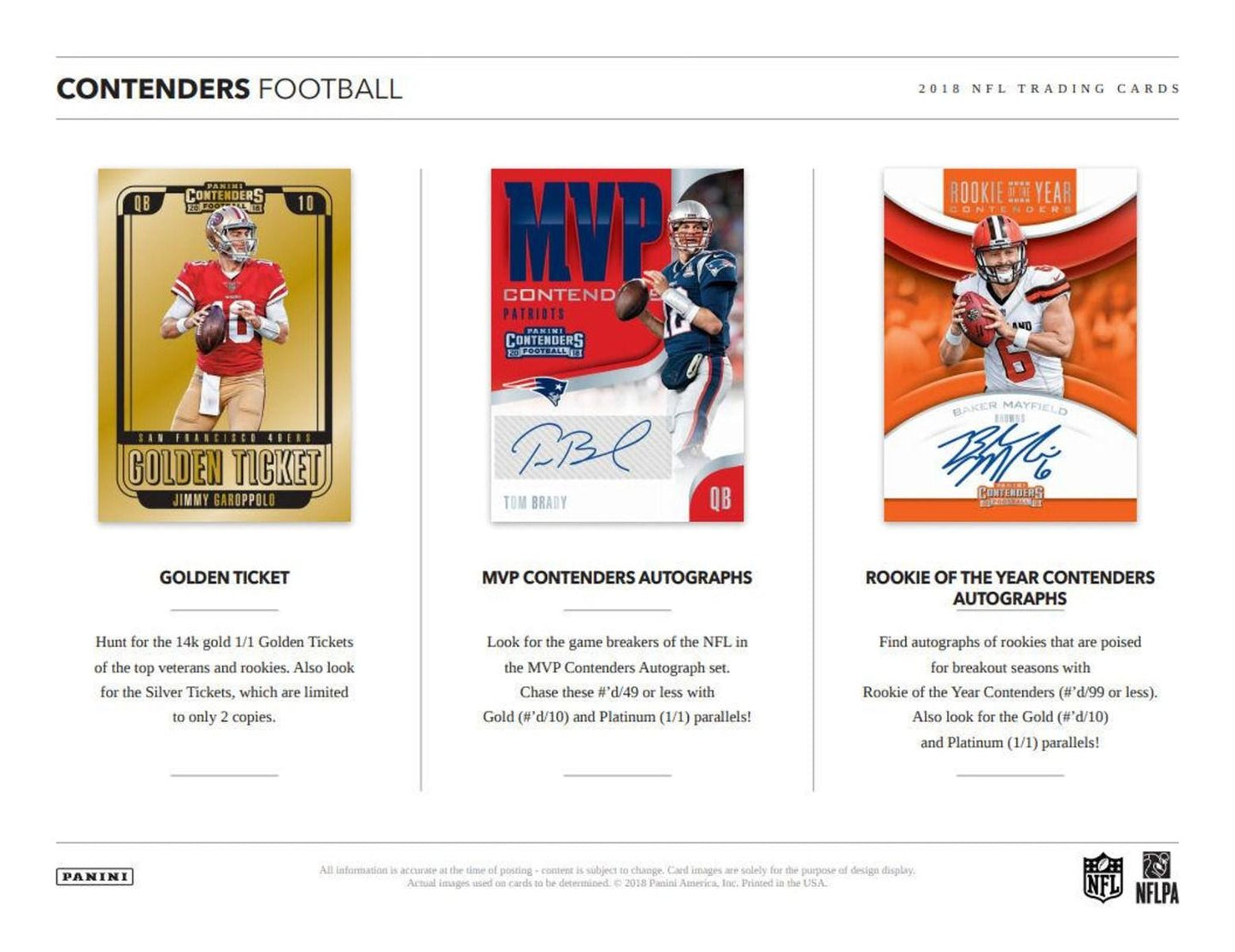 2018 Panini Contenders Football Hobby 12 Box (Case)