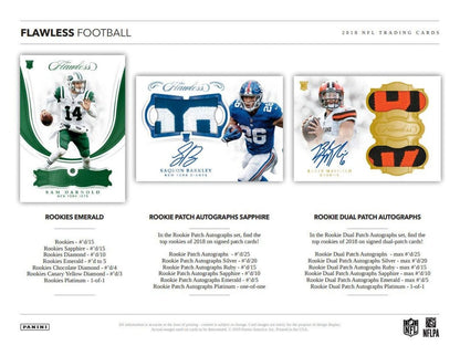 2018 Panini Flawless Football Hobby 2 Box (Case)