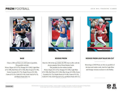 2018 Panini Prizm Football Hobby 12 Box (Case)