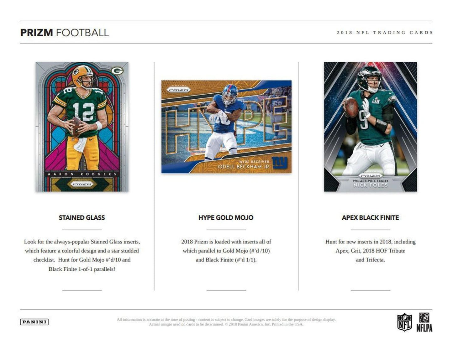 2018 Panini Prizm Football Hobby 12 Box (Case)