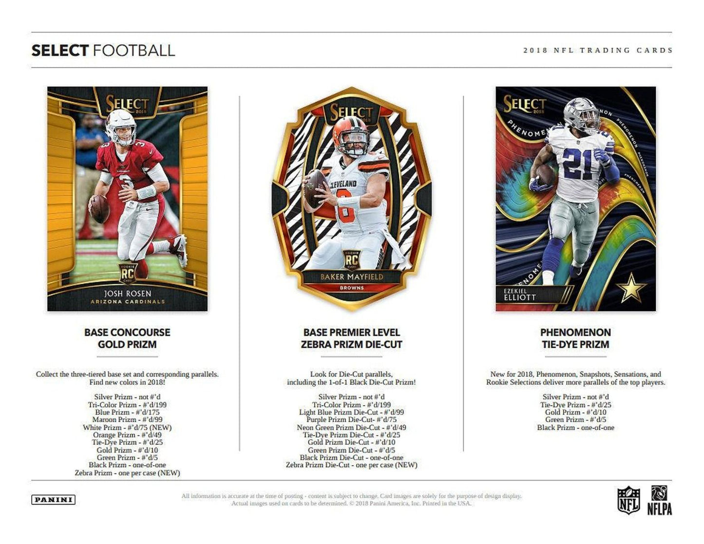 2018 Panini Select Football Hobby (Box)