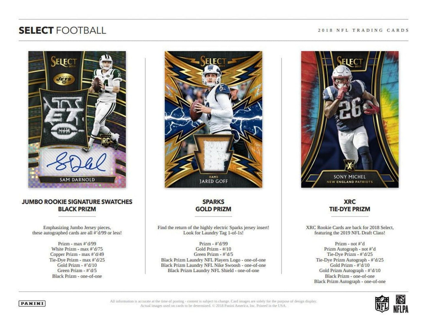 2018 Panini Select Football Hobby (Box)