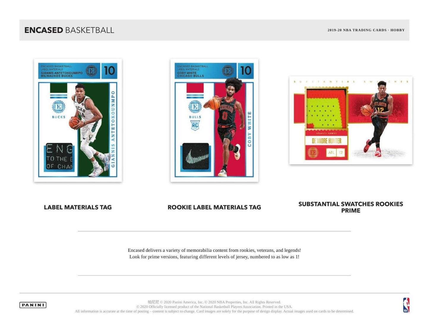 2019-20 Panini Encased Basketball Hobby (Box)