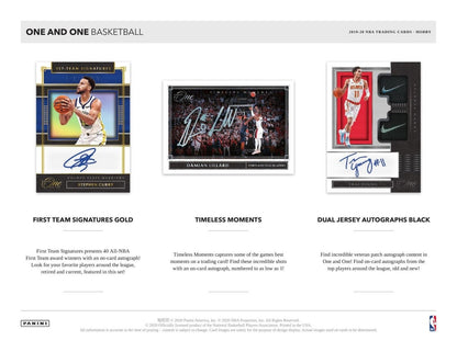 2019-20 Panini One and One Basketball Hobby (Box)