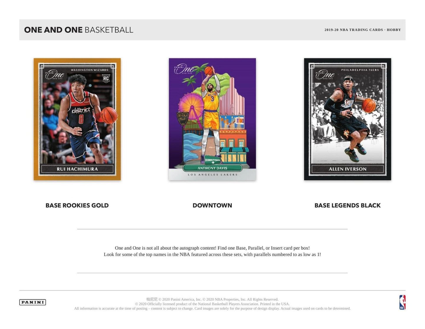 2019-20 Panini One and One Basketball Hobby (Box)