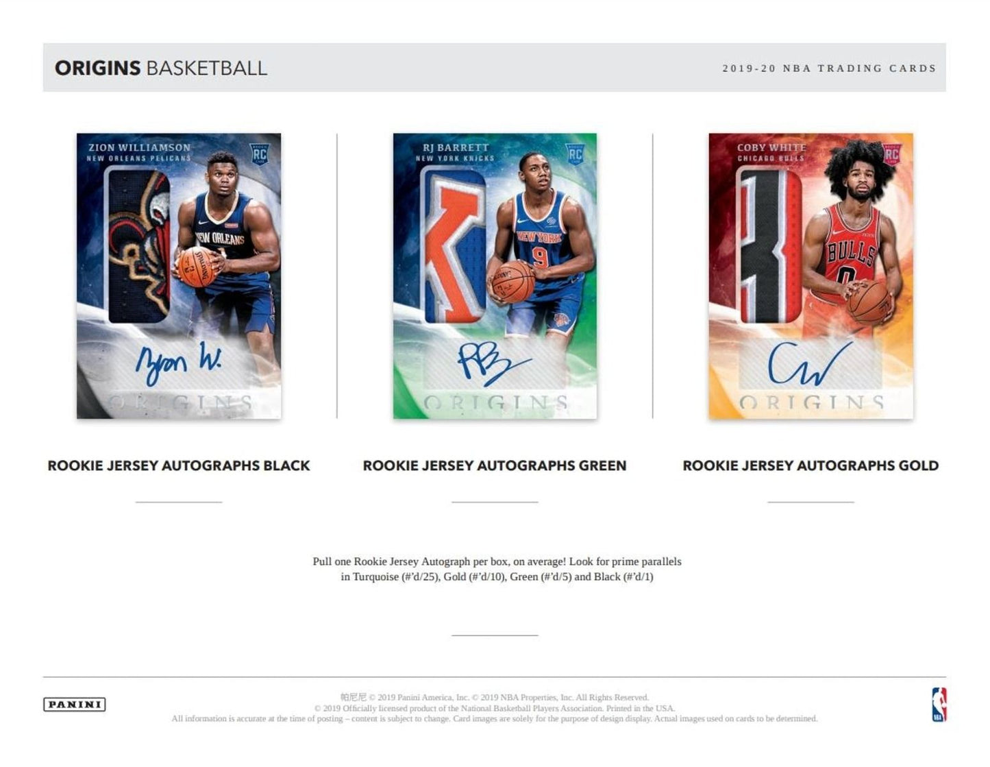 2019-20 Panini Origins Basketball Hobby (Box)