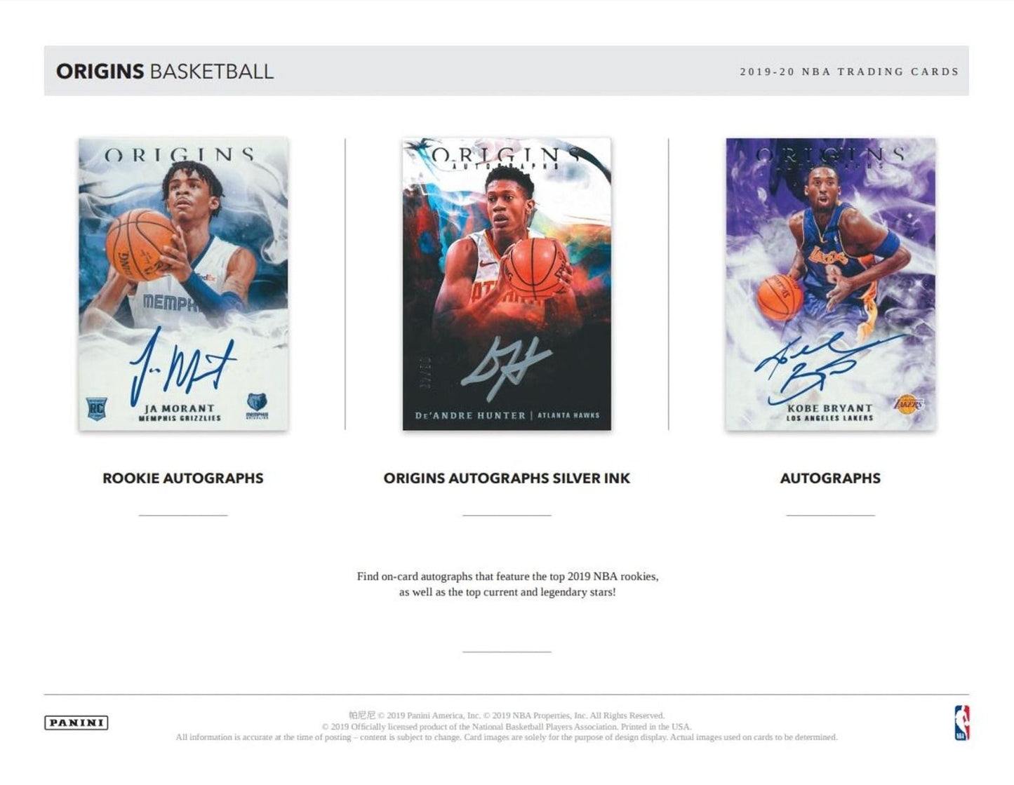 2019-20 Panini Origins Basketball Hobby (Box)