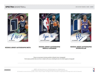 2019-20 Panini Spectra Basketball Hobby 8 Box (Case)