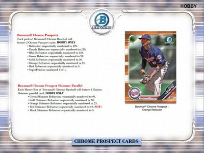 2019 Bowman Chrome Baseball Hobby 12 Box (Case)