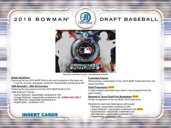 2019 Bowman Draft Baseball Jumbo (Box)