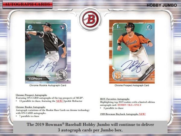 2019 Bowman Baseball Jumbo (Box)