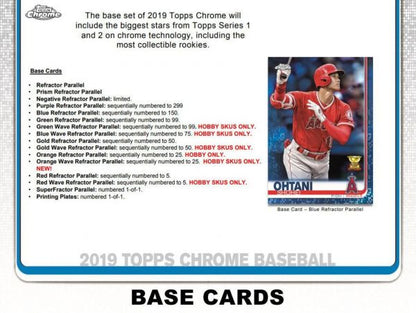 2019 Topps Chrome Baseball Hobby 12 Box (Case)