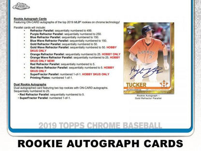 2019 Topps Chrome Baseball Hobby 12 Box (Case)