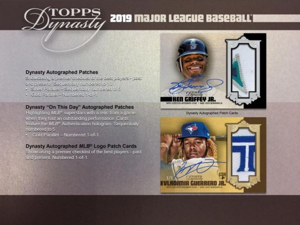 2019 Topps Dynasty Baseball Hobby 5 Box (Case)