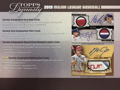 2019 Topps Dynasty Baseball Hobby 5 Box (Case)