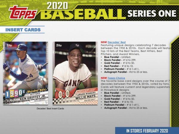 2020 Topps Series 1 Baseball Hobby 12 Box (Case)