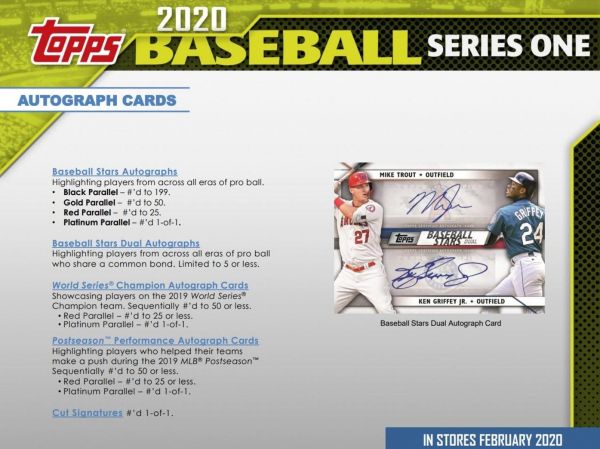 2020 Topps Series 1 Baseball Hobby 12 Box (Case)