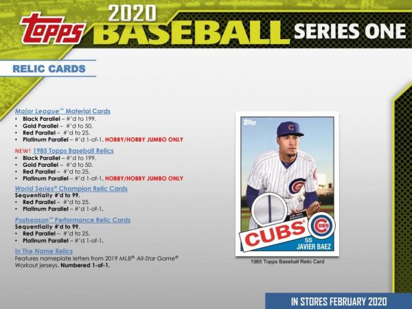 2020 Topps Series 1 Baseball Hobby 12 Box (Case)