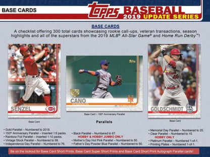 2019 Topps Update Series Baseball Jumbo (Box)