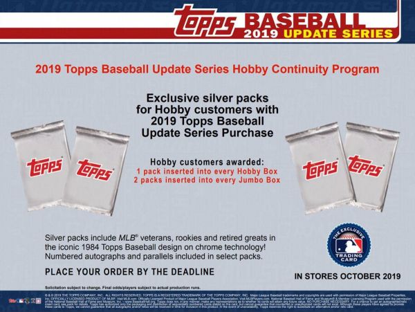 2019 Topps Update Series Baseball Jumbo (Box)