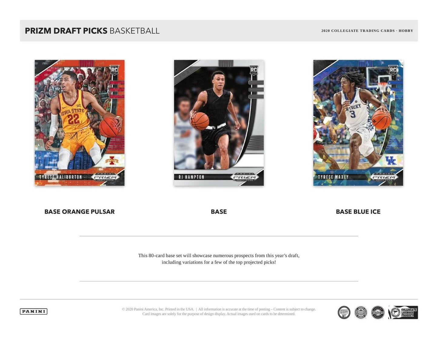 2020-21 Panini Prizm FOTL Collegiate Draft Picks Basketball Hobby (Box)