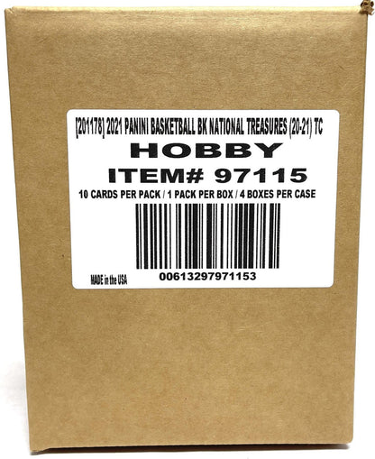 2020-21 PANINI NATIONAL TREASURES BASKETBALL HOBBY 4 BOX (CASE)