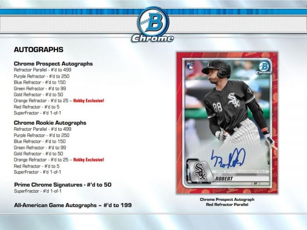 2020 Bowman Chrome Baseball Hobby (Box)