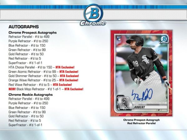 2020 Bowman Chrome Baseball HTA Choice 12 Box (Case)