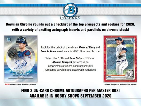 2020 Bowman Chrome Baseball Hobby (Box)