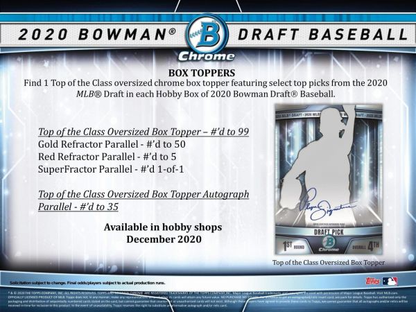 2020 Bowman Draft Baseball Jumbo (Box)