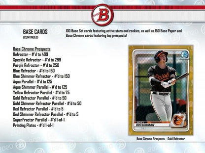 2020 Bowman Baseball Jumbo 8 Box (Case)