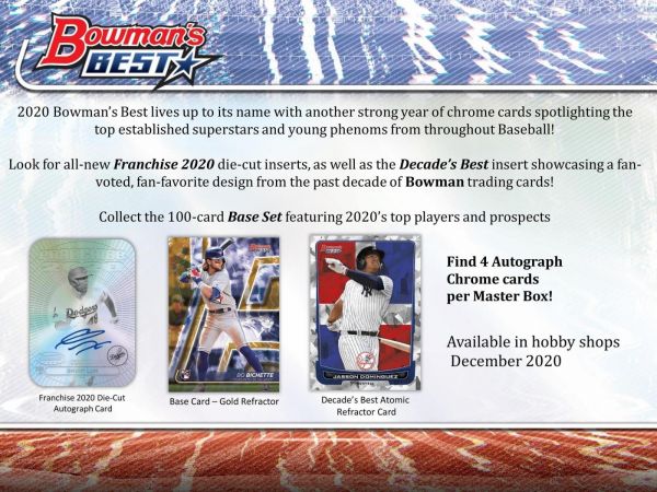 2020 Bowman's Best Baseball Hobby 8 Box (Case)