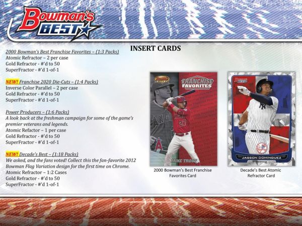 2020 Bowman's Best Baseball Hobby (Box)