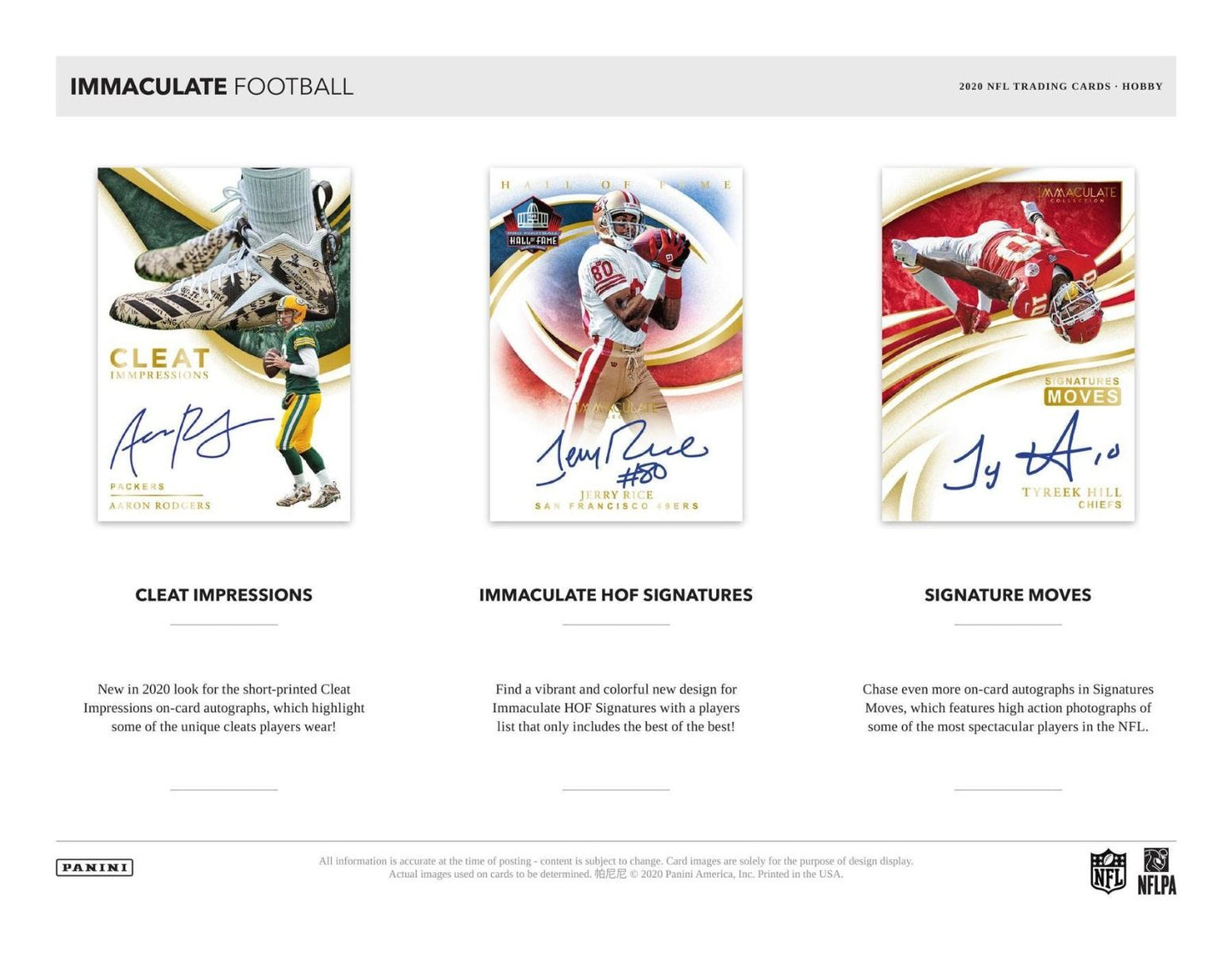 2020 Panini Immaculate Football Hobby 6 Box (Case)