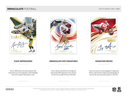 2020 Panini Immaculate Football Hobby 6 Box (Case)