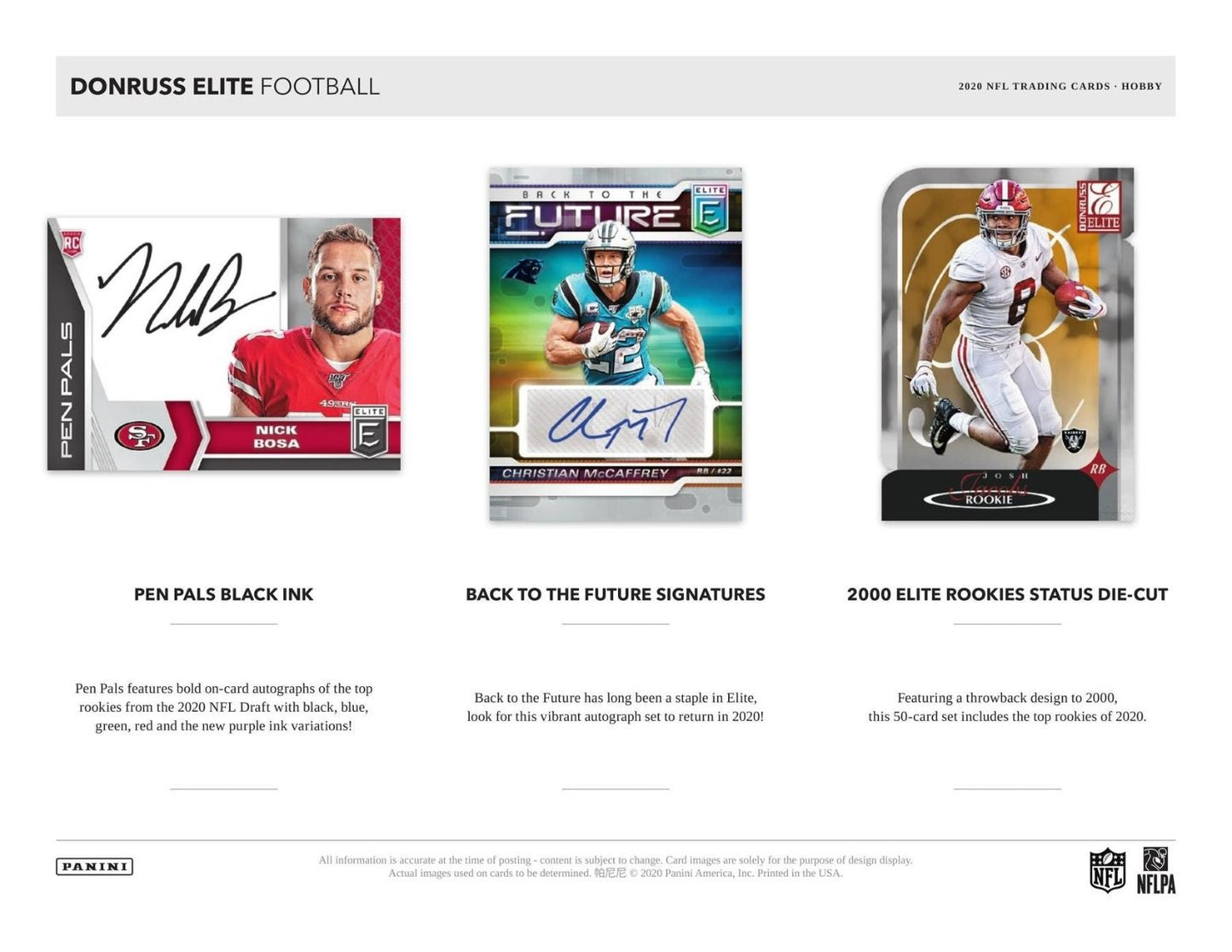 2020 Panini Elite Football Hobby 12 Box (Case)