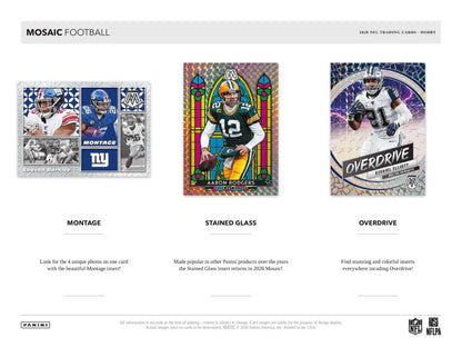 2020 Panini Mosaic Football Hobby 12 Box (Case)