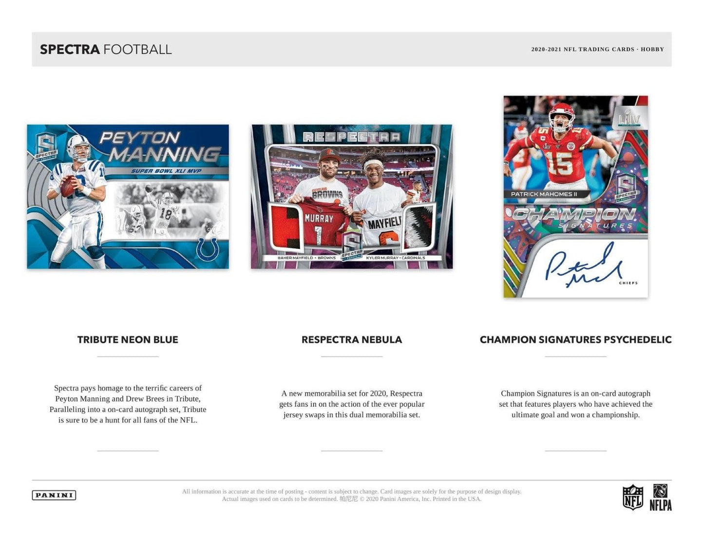 2020 Panini Spectra Football Hobby 8 Box (Case)