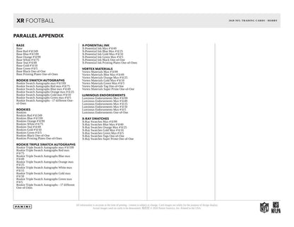 2020 Panini XR Football Hobby 15 Box (Case)