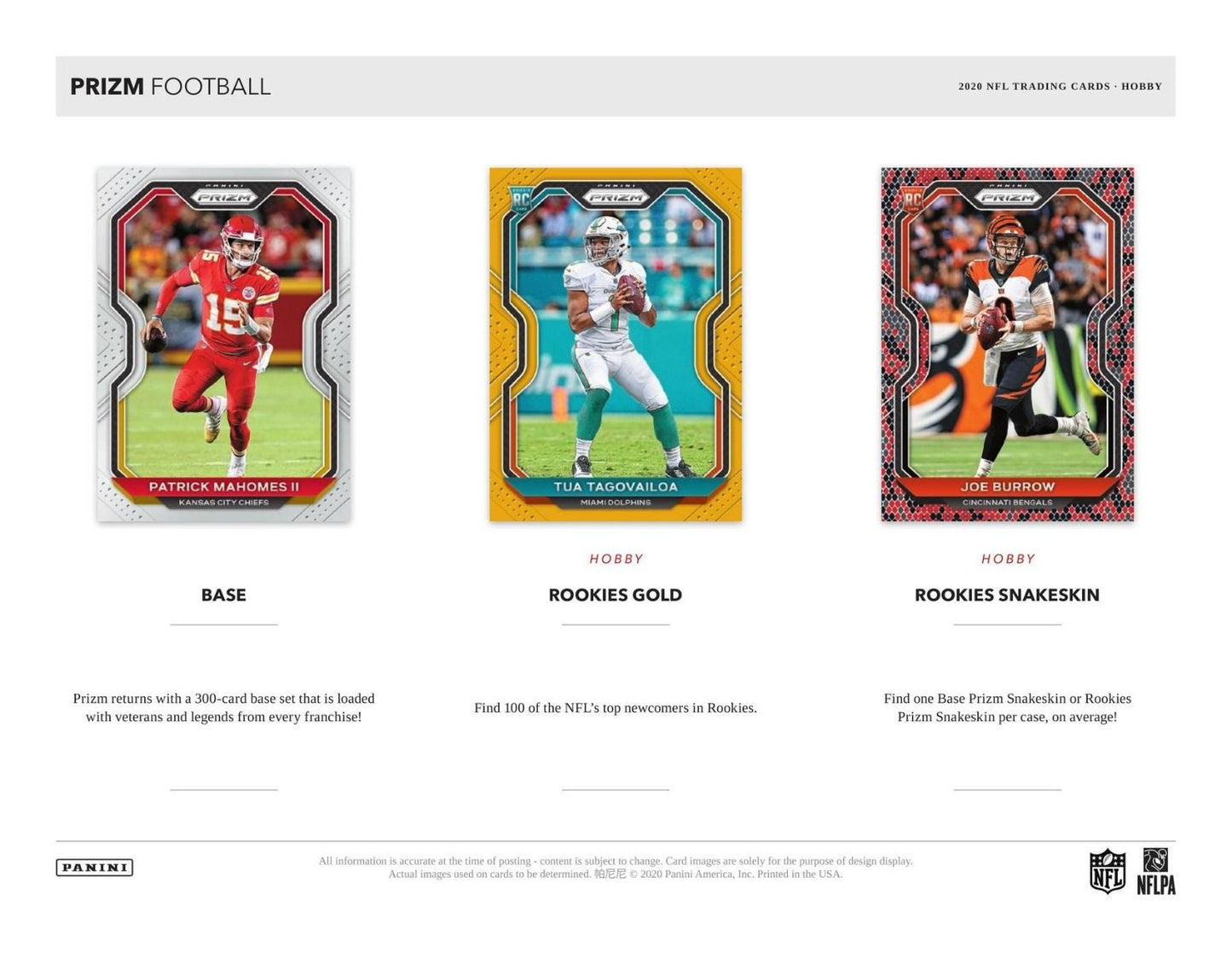 2020 Panini Prizm Football Hobby (Box)