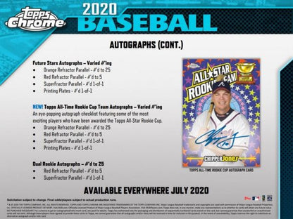 2020 Topps Chrome Baseball Jumbo 8 Box (Case)