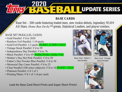 2020 Topps Update Series Baseball Hobby (Box)