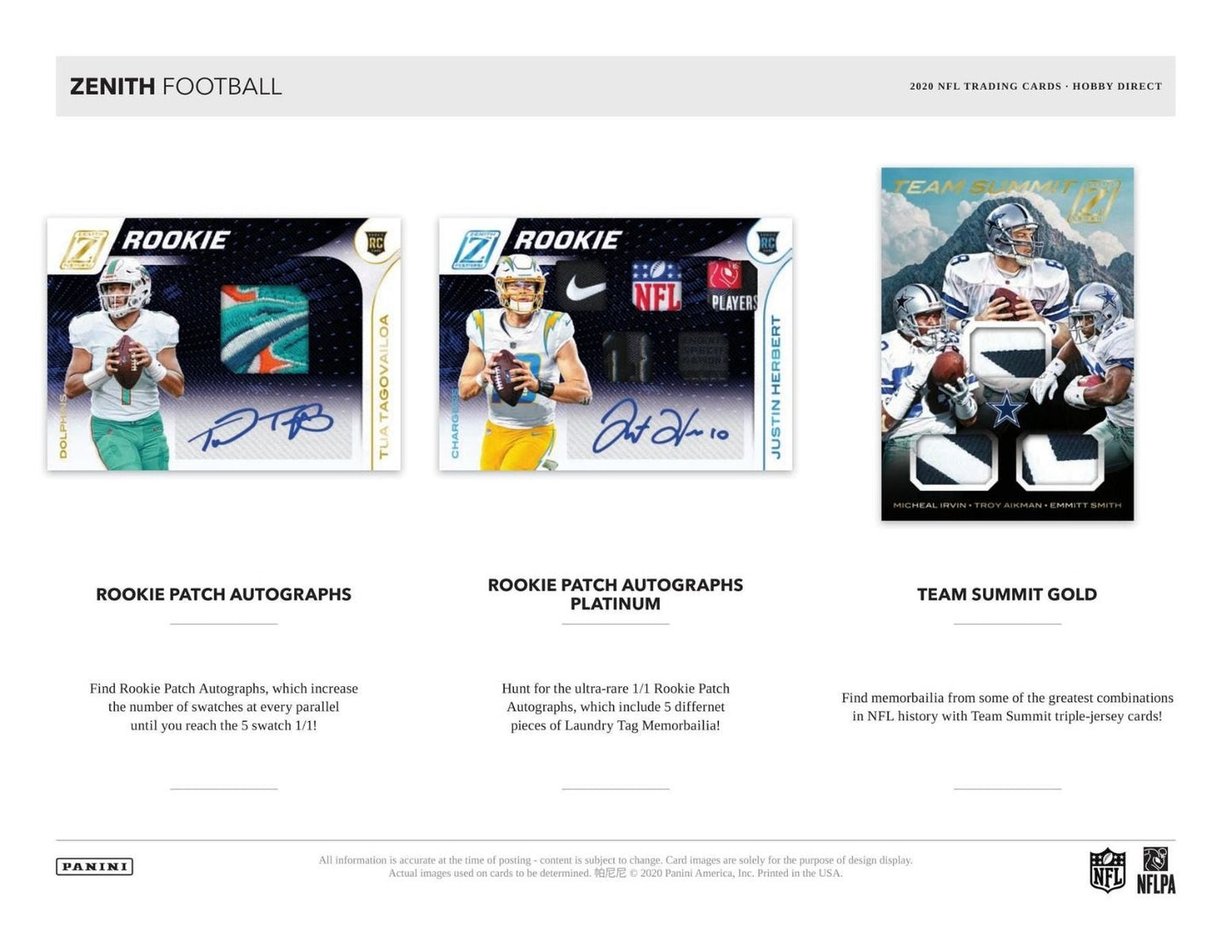 2020 Panini Zenith Football Hobby (Box)