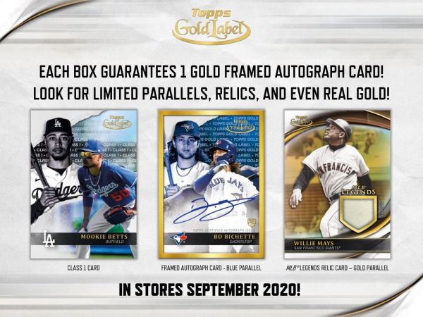 2020 Topps Gold Label Baseball Hobby 16 Box (Case)